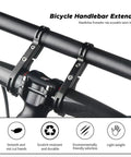 7.9 Inch Bike Handlebar Extender Aluminum Alloy Extension Mount for accessories dual mount design on bicycle bars