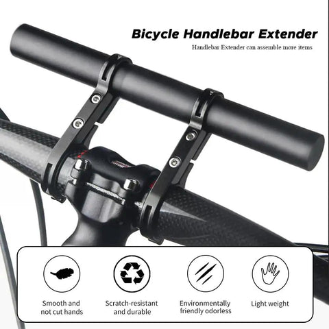 7.9 Inch Bike Handlebar Extender Aluminum Alloy Extension Mount for accessories dual mount design on bicycle bars