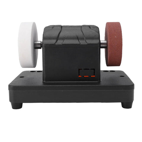 Pissente Mini Bench Grinder For 18V Battery Power Tool With Dual Wheels adjusting speed, compact design for metal shaping tasks.
