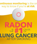 Wave 1st Gen Radon Detector With Free App Real Time Monitoring Temp And Humidity Tracking Battery Operated Easy To Use