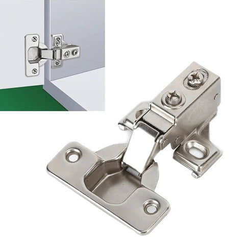 Frameless Cabinet Hinge 35mm Short Arm Hydraulic Corner Hinge for furniture showing zinc alloy build, soft-close feature