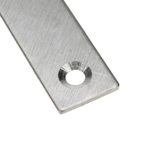 Close-up of Flat L Bracket 80mm By 80mm Right Angle Mounts Premium Stainless Steel Pack Of 15, showing 4mm hole detail.