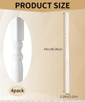 Product size details for Top Shelf White Vinyl Deck Railing Balusters Colonial Style, 34in height, 4 pack.