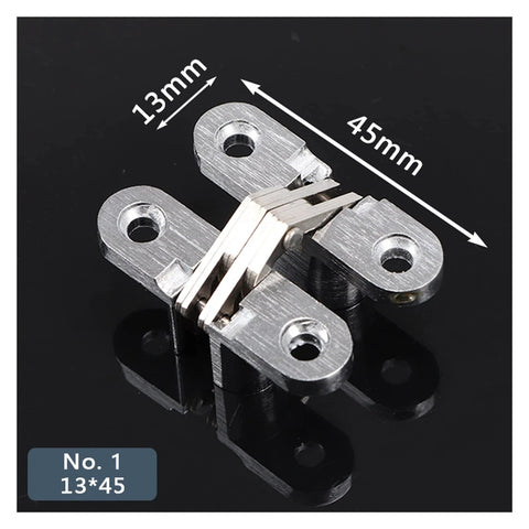 Invisible Door Hinge For Hidden Folding Doors And Wooden Doors 180 Degree Cross Mount Flat Dark Low Profile Concealed Hinge