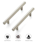 60 Pack 6 Inch Brushed Nickel Cabinet Pulls Dope Stainless Steel Kitchen Drawer Cupboard Handles With 3.75 Inch Hole Centers visible