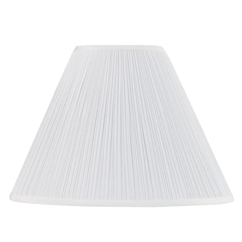 Mushroom Pleated White Lamp Shade With Traditional Spider Fitter, 9 Inch Top, 18 Inch Bottom, 13 Inch Slant, Brass Fitter, Tetoron Cotton, Empire Style, Classic Vibe, Harp Lamp Compatible
