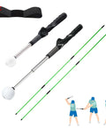 Retractable Golf Swing Trainer For Righty Players With Two Alignment Sticks Training Aid For Grip Strength Tempo And Swing Mechanics Arm Band Indoor And Outdoor Practice For Pro Level