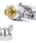 Pro Level Spray Gun With 3.0mm Stainless Steel Nozzle And 1000ml Metal Paint Cup, showing detailed nozzle and connection.