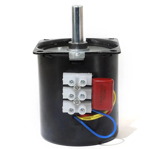 High Torque 100Kg Center Shaft Gear Motor 28W 68KTYZ 220V AC Permanent Magnet Synchronous Motor, visible wiring connections