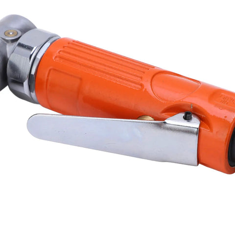Close-up of the handle and trigger mechanism of the Professional Grade Right Angle Air Die Grinder Running 25000 Rpm.