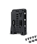 Tough As Nails USA Made Belt Clip Attachment For Concealed Carry Holsters Magazine Pouches And Tactical Knife Sheaths Equipped With Dual Locking Plus Full Hardware Kit For Hella Secure Daily Loadout. Black nylon clip with screws and spacers included.