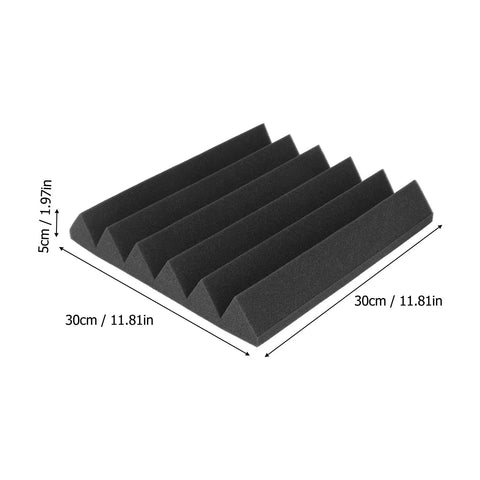 Premium Sound Absorbing Foam Acoustic Panels 12 Pack For Home Studio Recording Room Wall Tile Echo Control Noise Dampening, 30cm x 30cm.