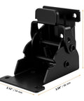 Heavy Duty 16 Pack Cold Rolled Steel Brackets, 90 Degree Self Locking Hinges With Screws showing 54x66 mm hinge mechanism.