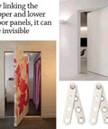 360 Degree Door Pivot Hinge Set For Furniture Cabinets, stainless steel support, installed on door panels, side axis flip, 4 pieces