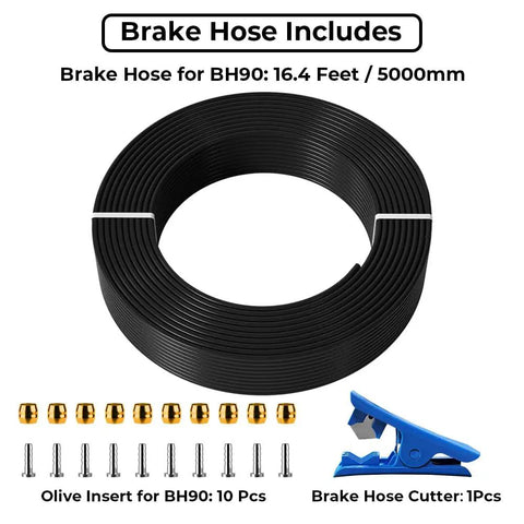 Hydraulic Brake Hose Kit For BH90 System 5.0mm Outer Diameter And 2.0mm Inner Diameter, 16.4 Feet Long with cutter and olives