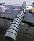 Heavy Duty Flexible Welding Fume Extractor Hose With 2 To 8 Inch Wide Dust Collection Tube for rapid smoke draw on table.