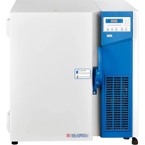 Rock Solid Premium Ultra Low Temperature Undercounter Lab Freezer With Digital Thermostat And Secure Keyed Lock For Heavy Duty Research Setup and Reliable Deep Cold Storage Real Deal Performance, front view.