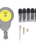 Heavy Duty Rotating Beam Compass With Retractable Tape Measure And Fifty Pencil Refills For No Sweat Pro Shop Layouts and Dead Nuts Dual Scale Accuracy tools including a 2m tape and graphite leads.