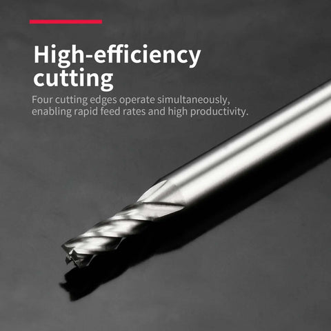 8mm HSS end mills, 2-pack, 4-flute, straight shank, center-cutting