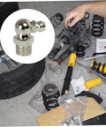 Beefed Up Hydraulic Grease Fitting Kit With 260 Pcs Metric And Imperial Nozzles displayed in auto repair setting