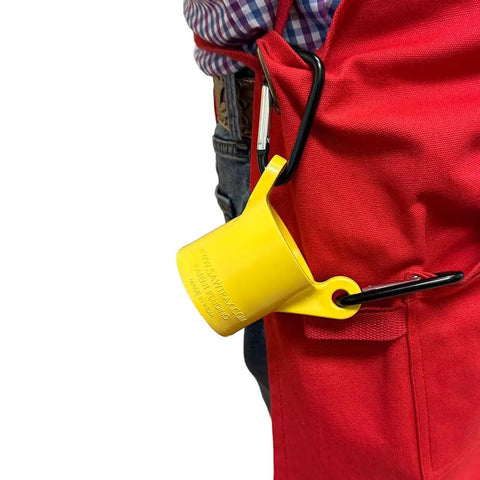 Keep Your Reach Tools Right At Hand With This Durable Wearable Holster Snaps Quickly Onto Belt Loops, featuring yellow ABS mount.