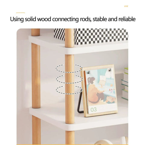 Heavy Duty 3 Tier Desktop Storage Rack With Warm Oak Finished Steel Bookshelf For Office And Dorm Keeps Your Setup Totally Stress Free And Super Snappy To Clean Without Any Sweat Ever