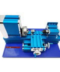 This mini metal lathe machine is a total game changer for DIYers, featuring a compact blue design for precision tasks.
