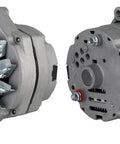 Heavy Duty 24 To 12 Volt Drop In Conversion Kit For John Deere 3020 4020 4010 Tractor alternator showing front and side views.