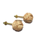Handcrafted White Jute Rope Cabinet Knobs And Drawer Pulls Set, Nautical Rope Knot Handles For Cabinets, Wardrobes, Cupboards, 35 MM, Coastal Home Decor, Easy Hardware Update, Rustic Marine Style, white jute rope knob set with screws