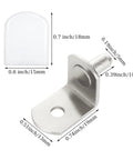 No Sweat 100 Pack Cabinet Shelf Pins With Cushioned Sleeves And Adjustable L Shaped Pegs For Kitchen Bookcase Furniture Fixes And Quick Room Organization Hacks In Silver, showing a steel shelf pin with white cushioned sleeve.