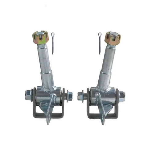 Left And Right Go Kart Steering Spindles Set Front For Wheel Hub ATV Buggy Quad Electric Replacement, steel, DIY install