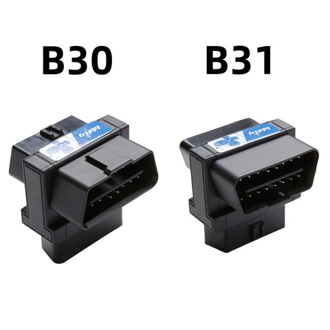 OBD2 Splitter Cable 1 Male To 2 Female Extension 16 Pin Full Port OBDII Connector One Point Six Inch showing two connectors labeled B30 and B31