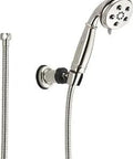 3-Spray H2Okinetic Handheld Shower With Hose, Wall Mount, Polished Nickel Finish, Delivers 3X Coverage With PowerDrench Spray