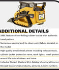 299C Compact Track Loader Model Diecast Collectible From Core Classics Series features and details display