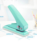 Grab And Go Handheld One Quarter Inch Hole Punch For Up To Twenty Sheets, Metal Hole Puncher With Skid Resistant Base For Paper Chipboard And Art Projects, Green