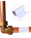 Image of Waterproof Repair Tape For Water Leaks With Heavy Duty Strong Adhesive Mending Tape applied on a copper pipe.
