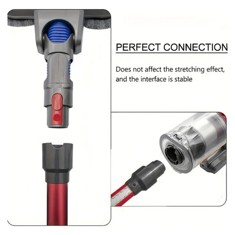 Premium Purple Telescopic Extension Tube Compatible With Dyson V7 V8 V10 V11 And V15 Vacuum Cleaners. Adjustable Length For Hard To Reach Spots, Ideal For Sweeping Robots And Household Cleaning Tasks. Durable Replacement Part To Upgrade Your Suction