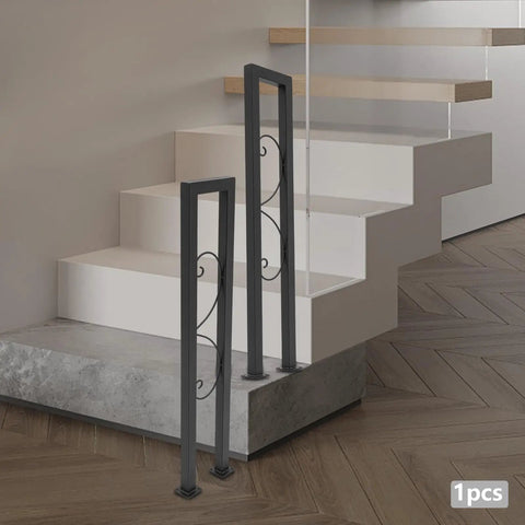 Bulletproof U Shaped Stair Handrail Heavy Duty Stainless Steel Step Railing Featuring Reinforced Base and Hella Comfy Grip for Indoor Outdoor Home Projects with stylish design