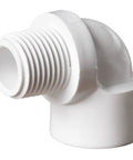 10 Pack Half Inch PVC Male To Female 90 Degree Elbow Fittings MIPT To FIPT for irrigation and water line projects, white plastic