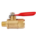 Heavy Duty Brass Inline Mini Ball Valve Shut Off With 180 Degree Handle And One Eighth Inch NPT Female To One Eighth Inch NPT Female Pipe Fittings For Tank Drain 600 WOG Rating Corrosion Resistant Easy Installation