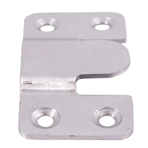 Heavy Duty Sectional Couch Connectors 40 Piece Set Featuring Grip Tight Interlock Design And Polished Silver Finish close-up of a single bracket.