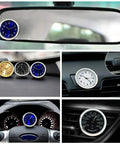 Car Dashboard Thermometer With Night Light Mini Vehicle Temperature Gauge installed on various car surfaces.