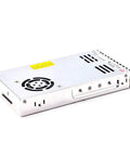 Industrial Switching Power Supply 5V 60A 300W UL Certified smooth stable output, durable metal casing, side view with fan.