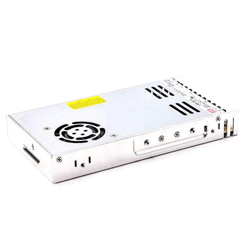 Industrial Switching Power Supply 5V 60A 300W UL Certified smooth stable output, durable metal casing, side view with fan.
