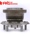 Rear Wheel Bearing Hub Assembly 5-Lug Fit For Nissan Altima 2007-2018, Maxima 2009-2018, side view with brand logo
