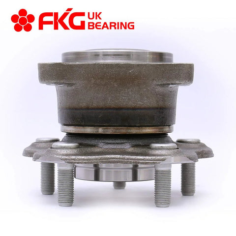 Rear Wheel Bearing Hub Assembly 5-Lug Fit For Nissan Altima 2007-2018, Maxima 2009-2018, side view with brand logo
