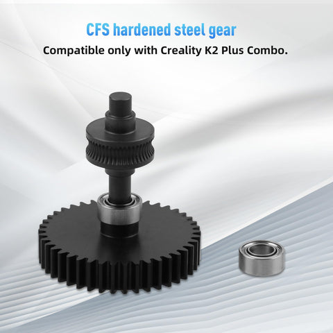 Upgraded K2 Plus Gear Set With DLC Nano Coated Hardened Steel For K2 Plus Combo 3D Printer Wear Resistant Anti Rust Filament Feeding System Built For Smooth Rock Solid Durable Performance And Stable Extrusion, black gear with bearing