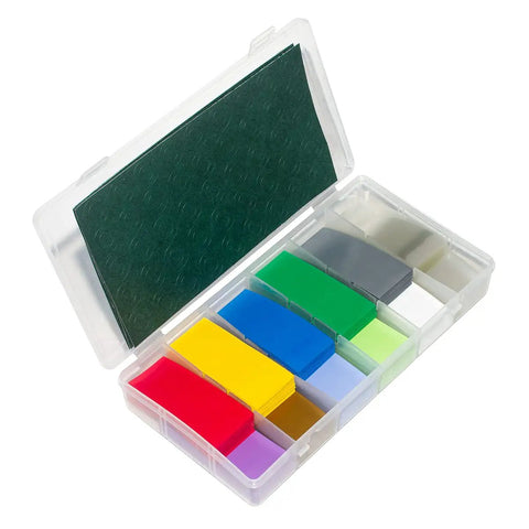 360 Piece 18650 Battery Sleeves And Flat PVC Heat Shrink Tubing Kit With Self Adhesive Insulator Rings Cyan For Safe Battery Insulation Quick Install And Durable PVC Wraps in storage box