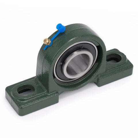 Two Pack Pillow Block Bearings UCP206-19 Bore 1-3/16 In With Cast Iron Base Self Aligning Chrome Sealed Bearings