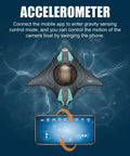 Accelerometer feature of Mini WiFi Underwater RC Boat With App Control Dope FPV Live Video Transmission displayed on smartphone.